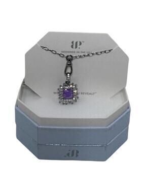 Bomb Party Never Not Beaming Necklace with Lab Created Iris Ice Crystal Pendant